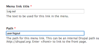 Log Out Example