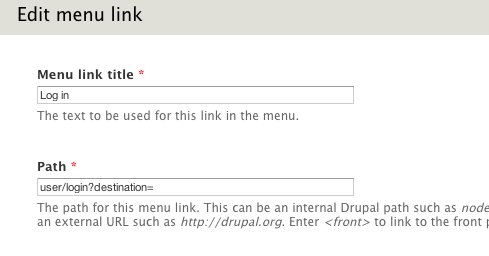 Log in Example